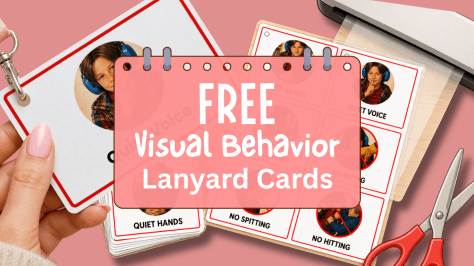 Visual Behavior Lanyard Cards for Autism Classrooms (Free Printable That Actually Works)